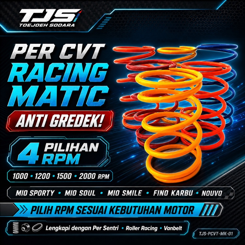 PER CVT RACING MATIC 1000, 1200, 1500, 2000 RPM (ANTI GREDEK!) MIO SPORTY SOUL SMILE · gambar 1