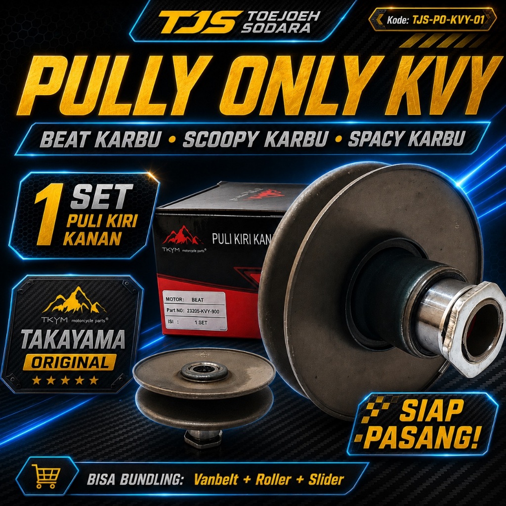 PULLY ONLY KVY TAKAYAMA ORI BEAT KARBU SCOOPY SPACY KARBURATOR TARIKAN ENTENG TENAGA NGACIR · gambar 1