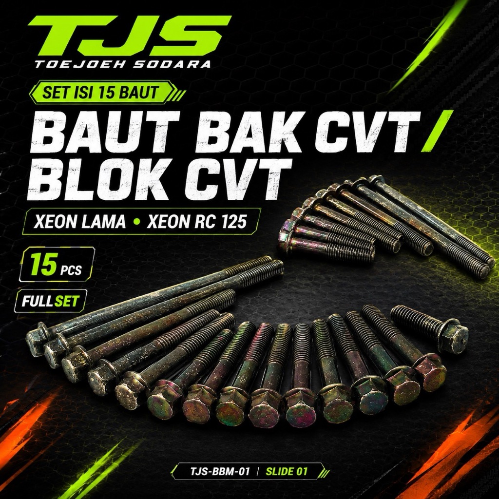 SET ISI 15 BAUT BAK CVT BLOK CVT XEON LAMA XEON RC 125 · gambar 1