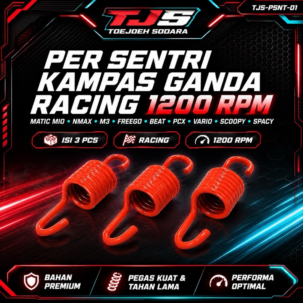 PER SENTRI KAMPAS GANDA RACING 1200 RPM MATIC MIO NMAX M3 FREEGO BEAT PCX VARIO SCOOPY SPACY · gambar 1