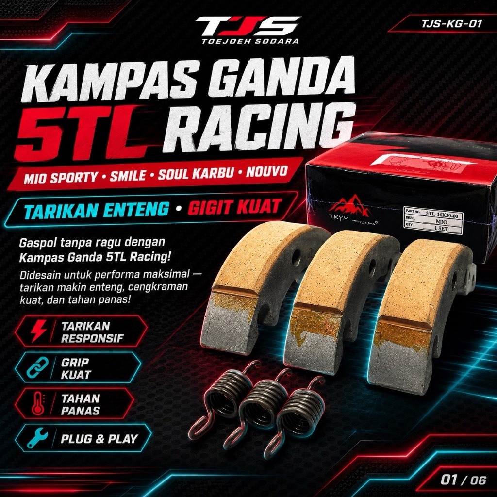 KAMPAS GANDA 5TL RACING MIO SPORTY SMILE SOUL KARBU NOUVO – TARIKAN ENTENG GIGIT KUAT · gambar 1