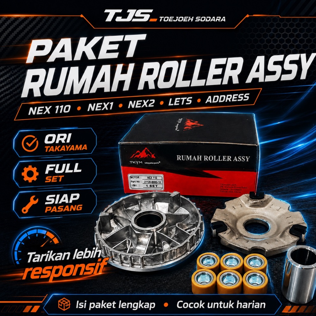 PAKET RUMAH ROLLER ASSY NEX 110 TAKAYAMA ORI NEX1 NEX2 LETS ADDRESS – TARIKAN NGACIR! · gambar 1