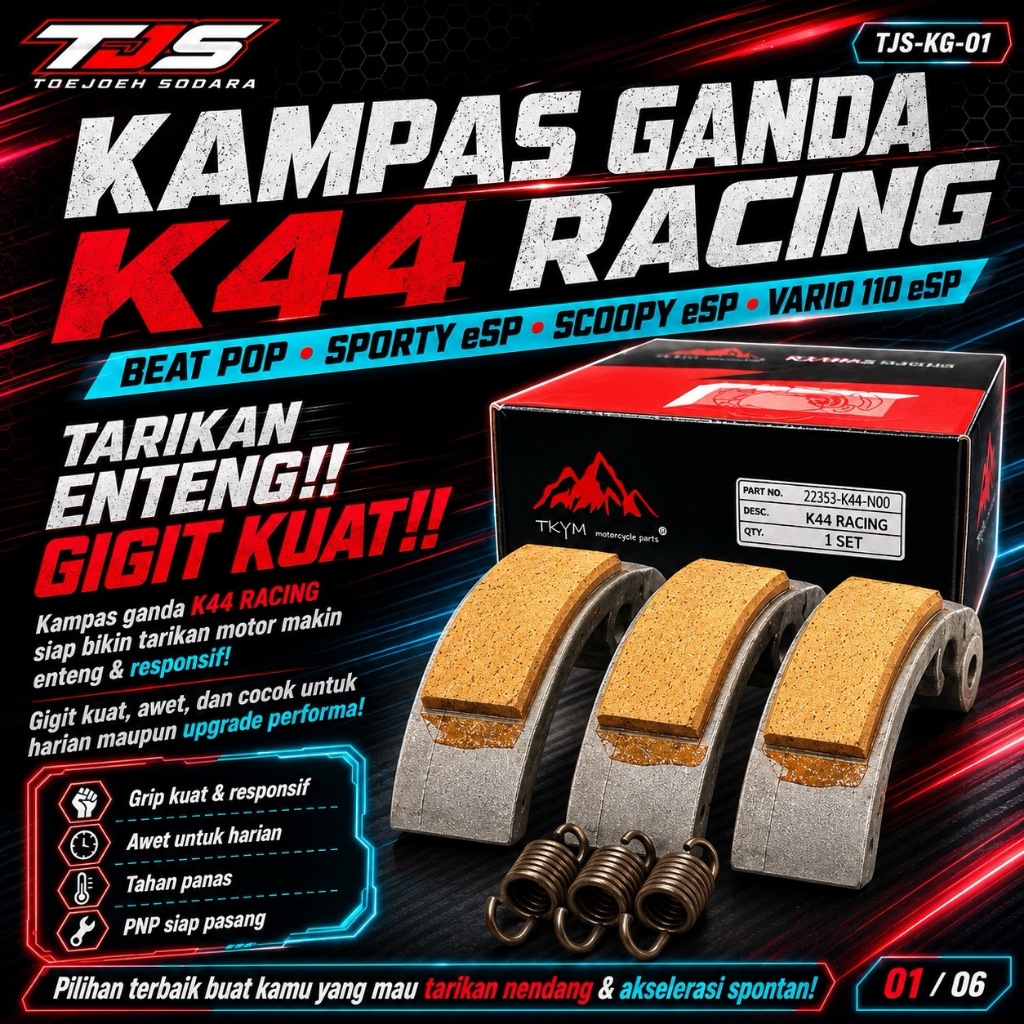 KAMPAS GANDA K44 RACING BEAT POP SPORTY ESP SCOOPY ESP VARIO 110 ESP – TARIKAN ENTENG!! GIGIT KUAT!! · gambar 1