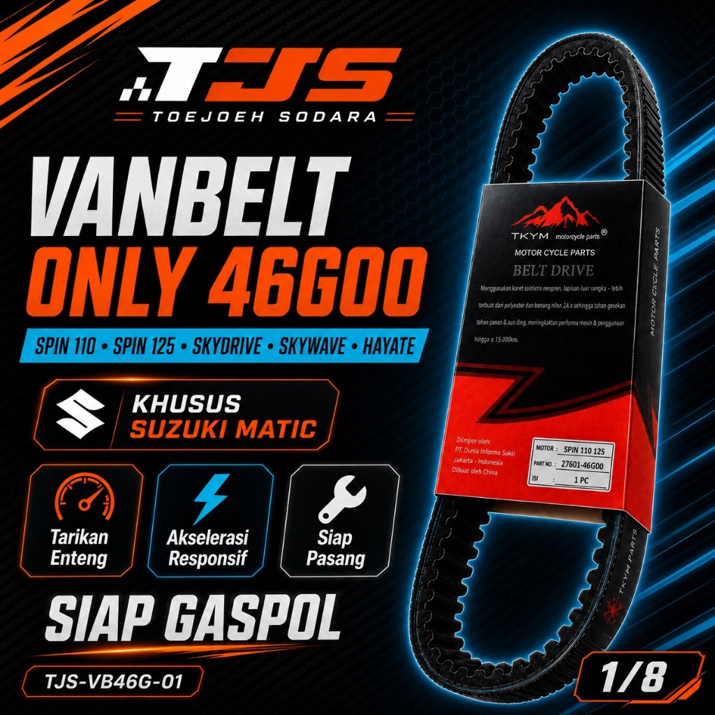 VANBELT ONLY SPIN 110 125 SKYDRIVE SKYWAVE HAYATE · gambar 1