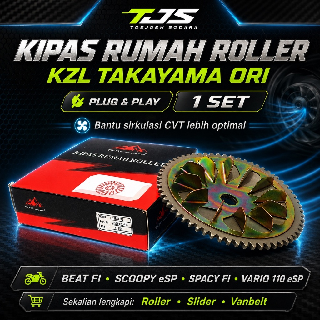 KIPAS RUMAH ROLLER CVT KZL TAKAYAMA ORI BEAT FI SCOOPY ESP SPACY FI VARIO 110 ESP · gambar 1