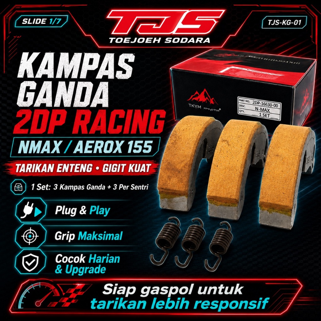 KAMPAS GANDA 2DP RACING NMAX AEROX – TARIKAN ENTENG, GIGIT KUAT, SIAP GASPOLL · gambar 1