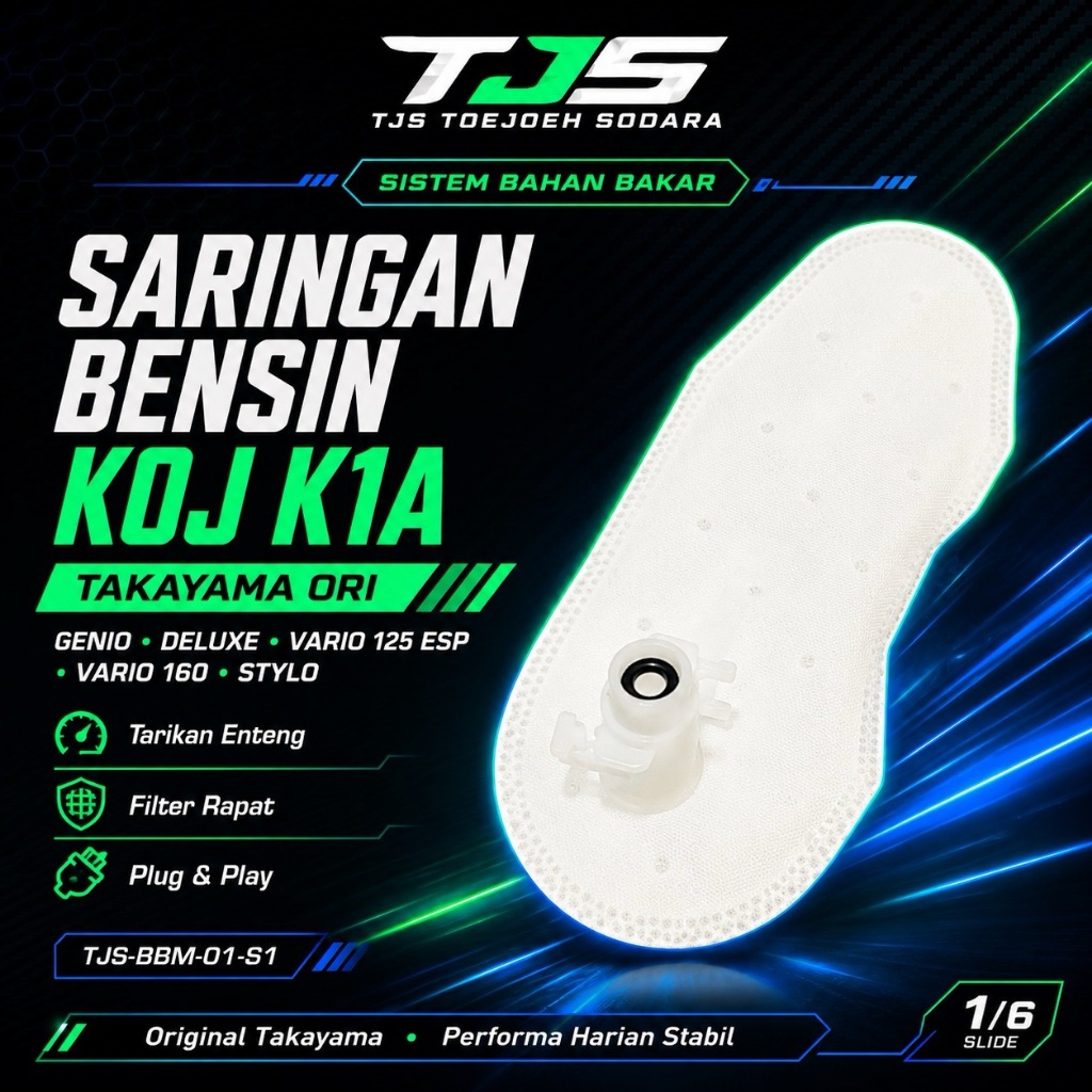 SARINGAN BENSIN KOJ K1A TAKAYAMA ORI TARIKAN ENTENG GENIO DELUXE VARIO 125 ESP VARIO 160 STYLO · gambar 1