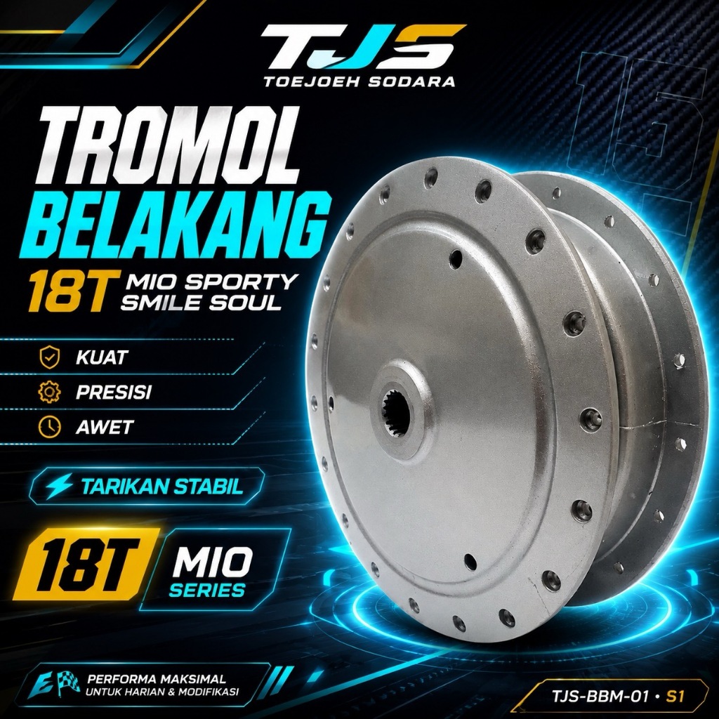 TROMOL BELAKANG 18T MIO SPORTY SMILE SOUL KUAT PRESISI AWET TARIKAN STABIL · gambar 1
