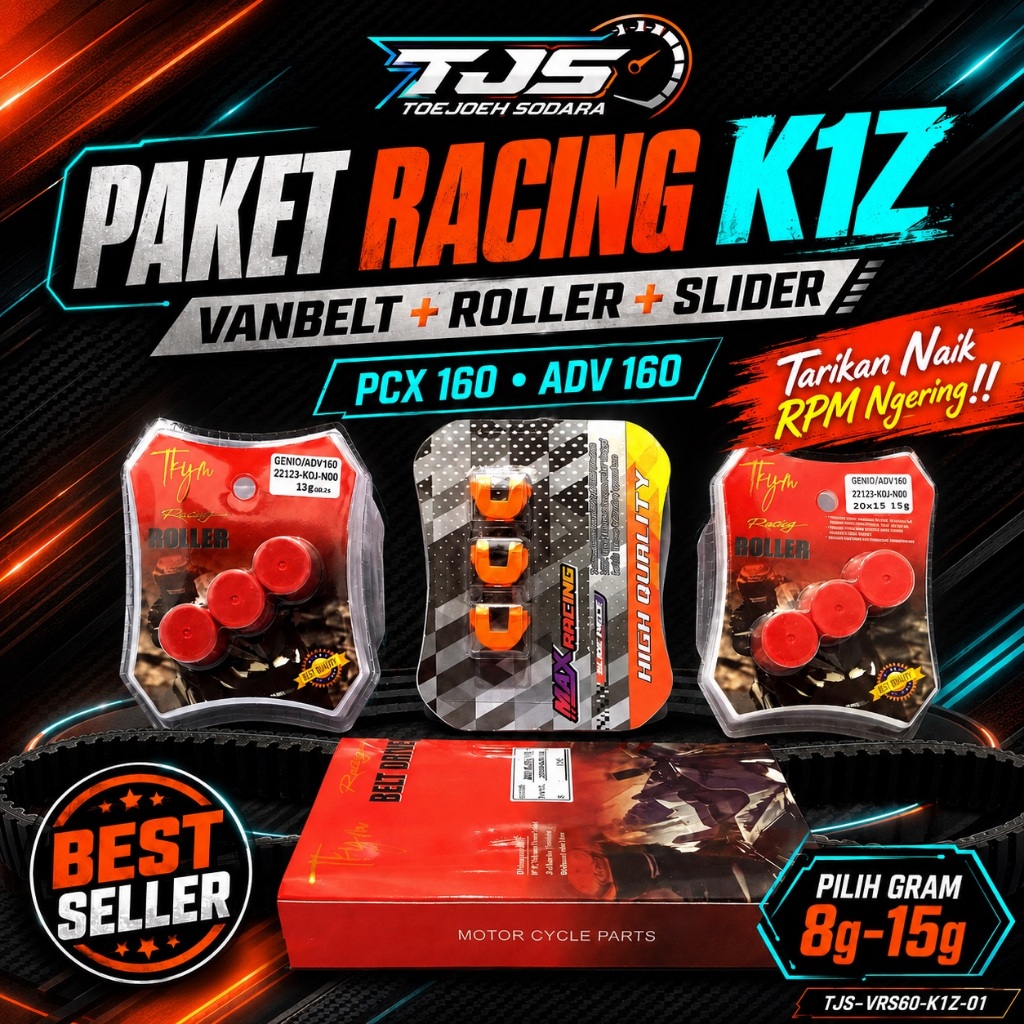 PAKET RACING K1Z VANBELT KEVLAR PCX 160 ADV 160 – TARIKAN NAIK RPM NGERING!! · gambar 1