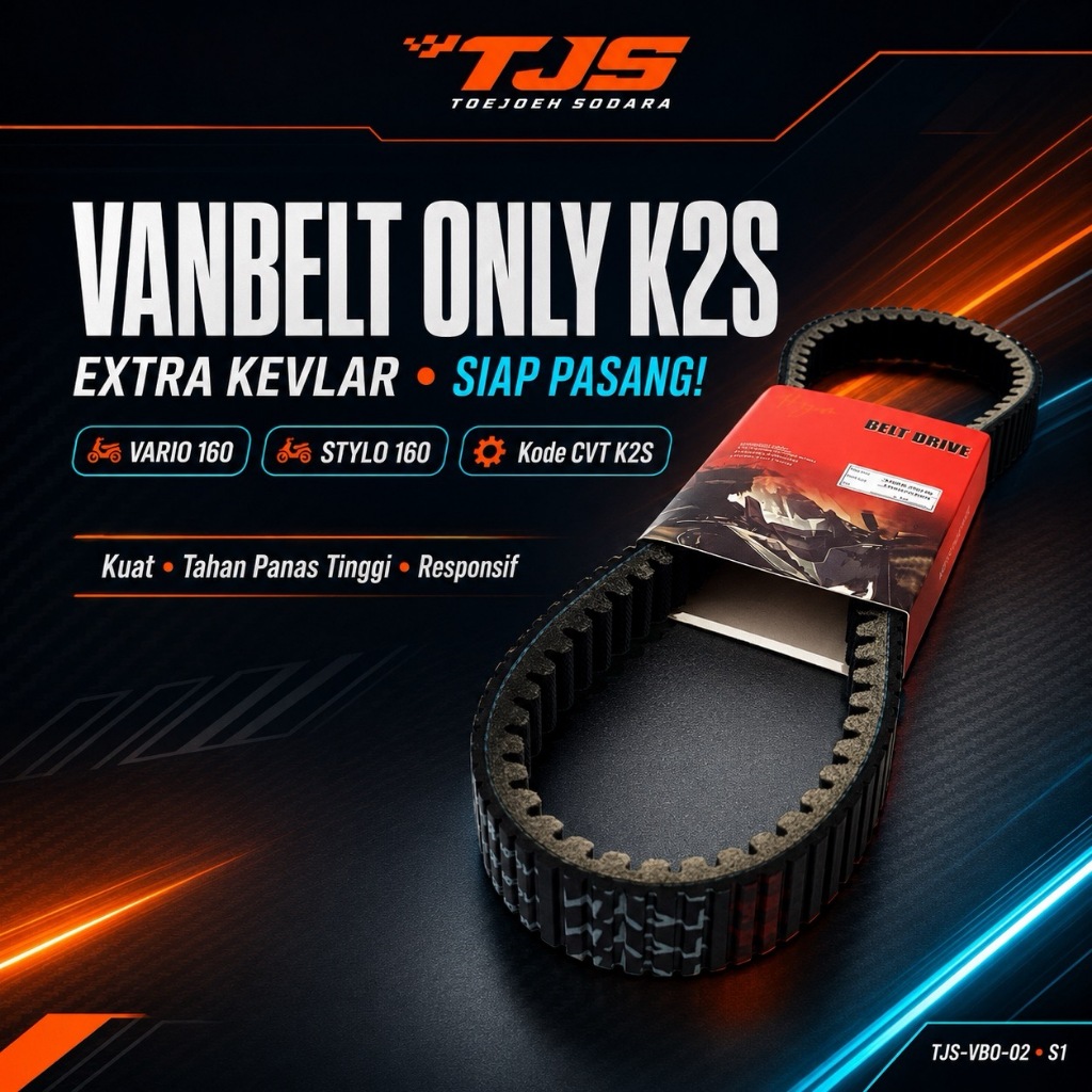 VANBELT ONLY K2S EXTRA KEVLAR VBELT VARIO 160 STYLO 160 · gambar 1