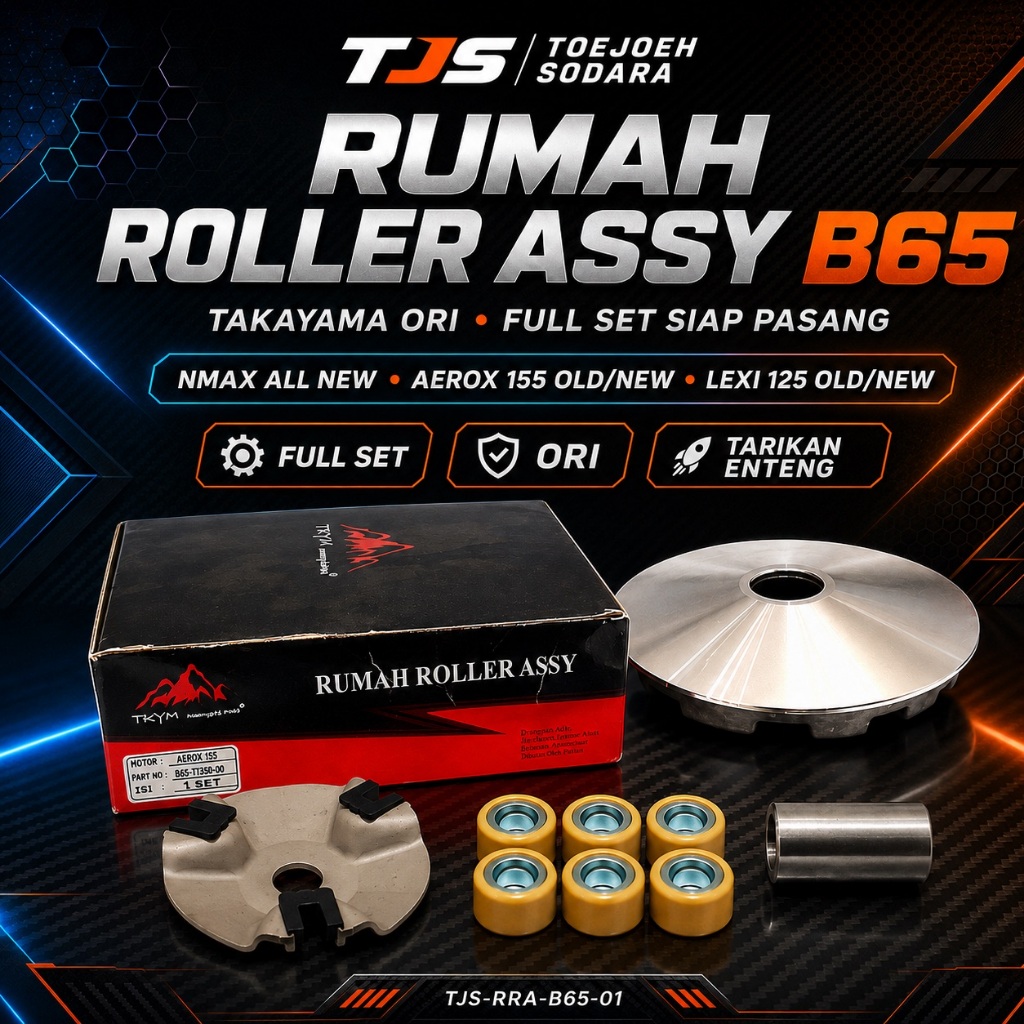PAKET RUMAH ROLLER ASSY B65 TAKAYAMA ORI SET LENGKAP NMAX ALL NEW AEROX LEXI OLD NEW · gambar 1