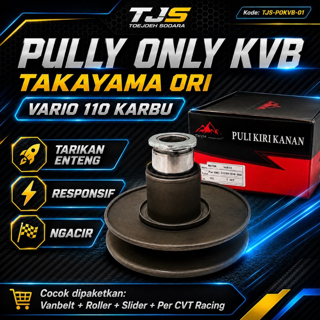 PULLY ONLY KVB TAKAYAMA ORI VARIO 110 KARBU TARIKAN ENTENG RESPONSIF NGACIR · gambar 1