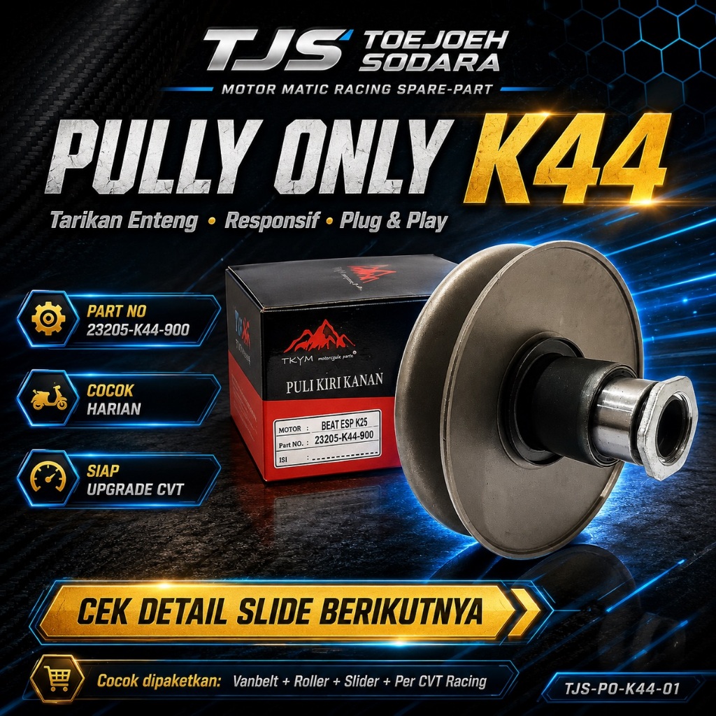 PULLY ONLY K44 TAKAYAMA ORIGINAL UNTUK BEAT ESP POP STREET SCOOPY ESP VARIO 110 ESP TARIKAN ENTENG · gambar 1