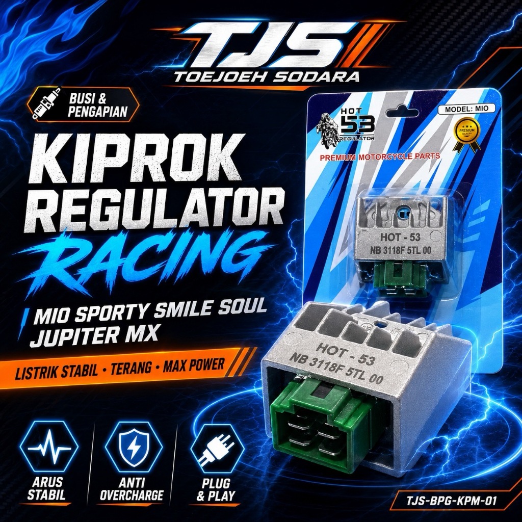 KIPROK REGULATOR RACING MIO SPORTY SMILE SOUL JUPITER MX – LISTRIK STABIL TERANG MAX POWER · gambar 1